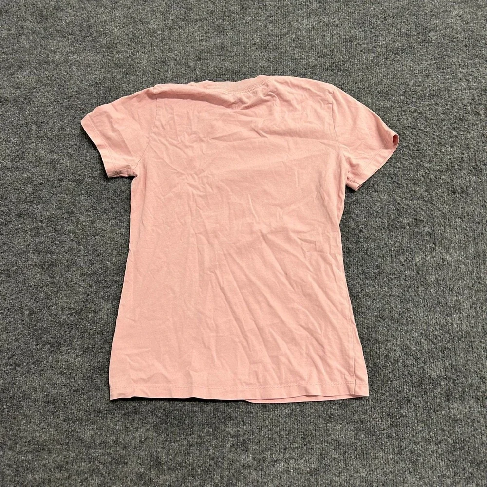 Nike T Shirt Womens XS Pink Cotton Short Sleeve Graphic Logo Athletic Casual